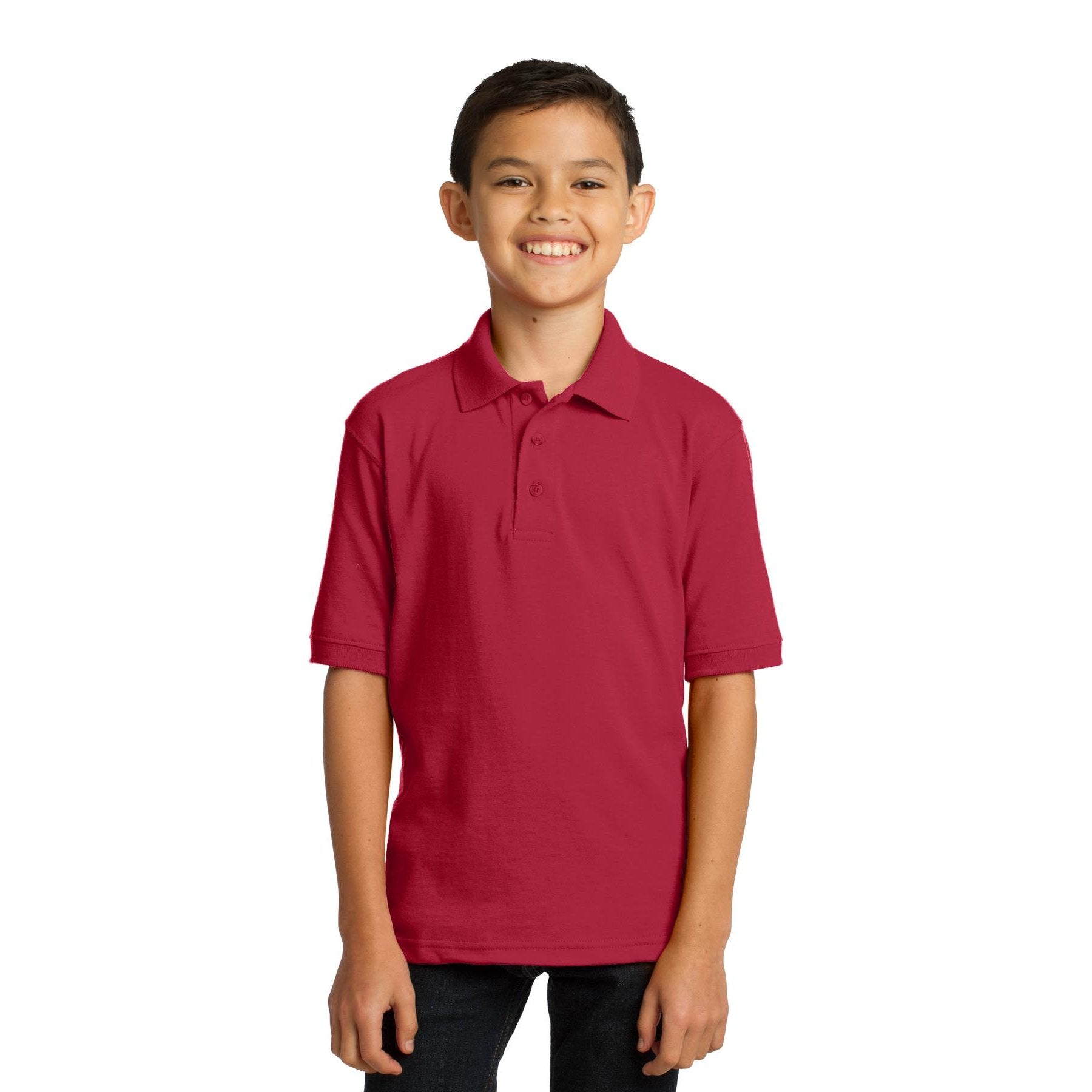 Port & Company-Port & Company® Youth Core Blend Jersey Knit Polo. KP55Y-MedTech-8